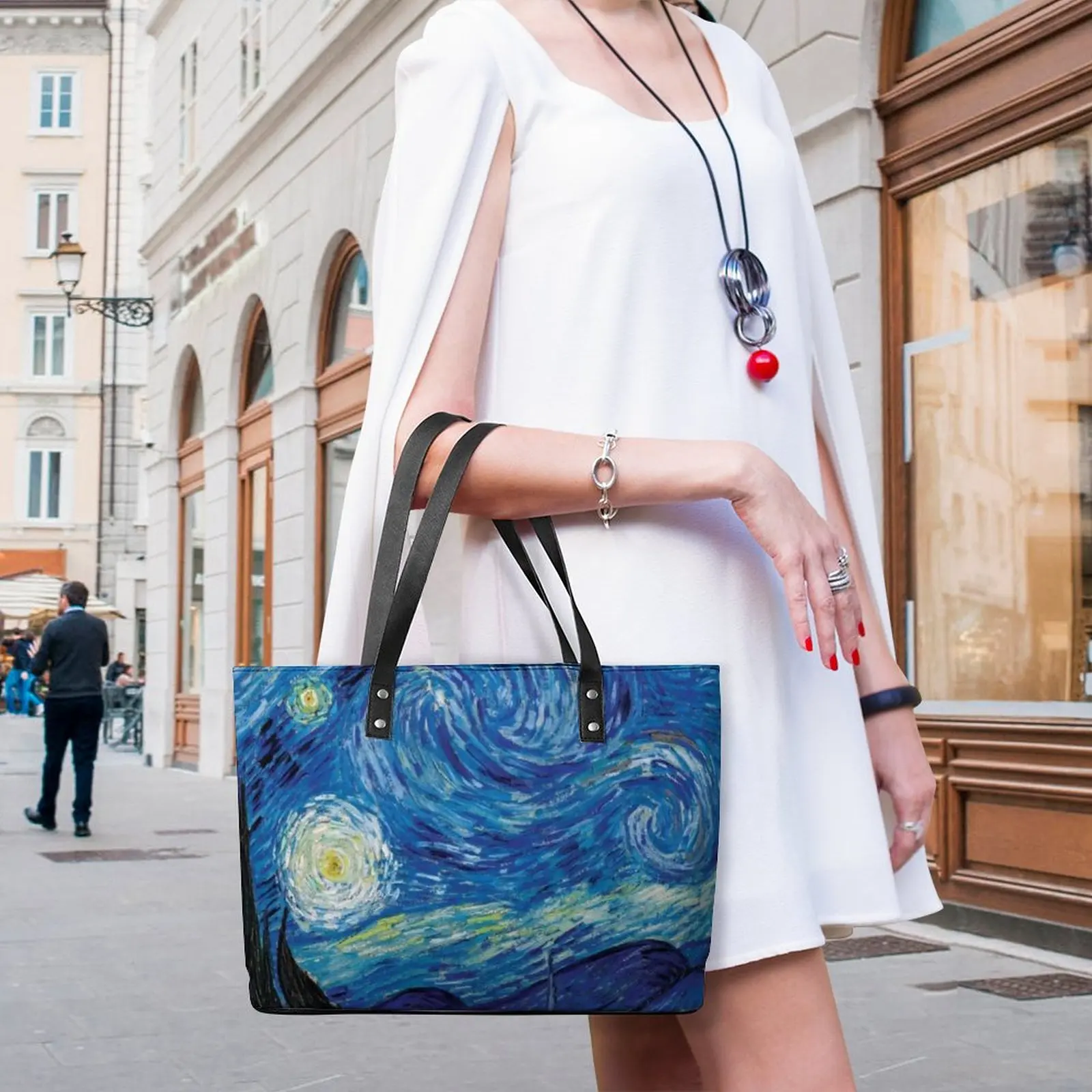 Abstract Sky Handbags Van Gogh Starry Night PU Leather Shoulder