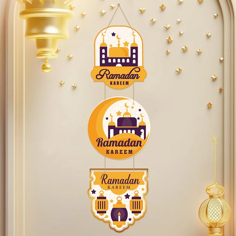 Eid Mubarak-Türaufhängungsflagge, Kareem Ramadan-Dekoration für Zuhause, 2025, Ramadan Mubarak, islamische muslimische Party-Dekoration, Happy Eid Al Adha – Detail 20