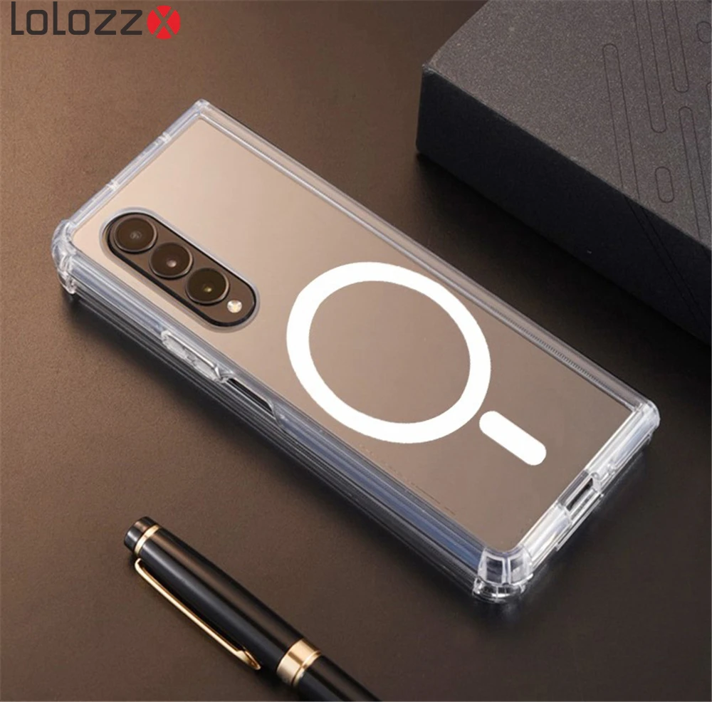 Z Fold3 Fold4 5G Luxury Transparent For Magsafe Wireless