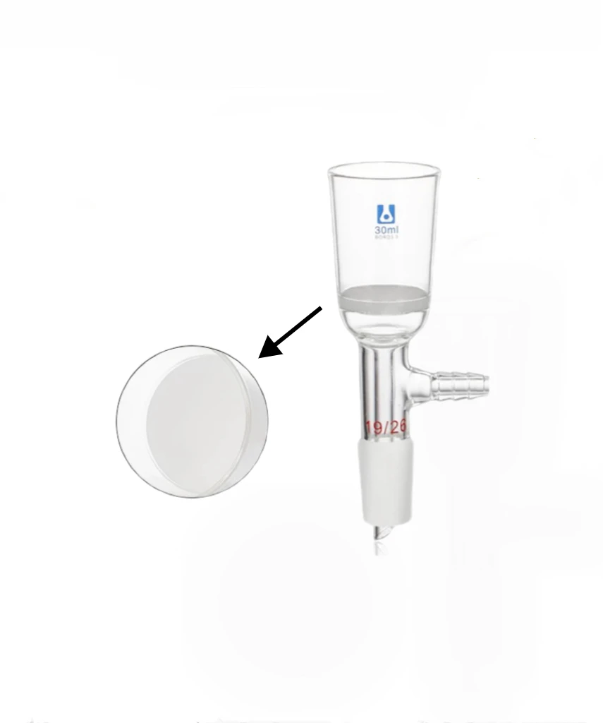 30ml/60ml/100ml/250ml/500ml/1000ml 24# Lab Glass Buchner Filter Funnel Sand Core Filter Funnel G3 Coarse Filters
