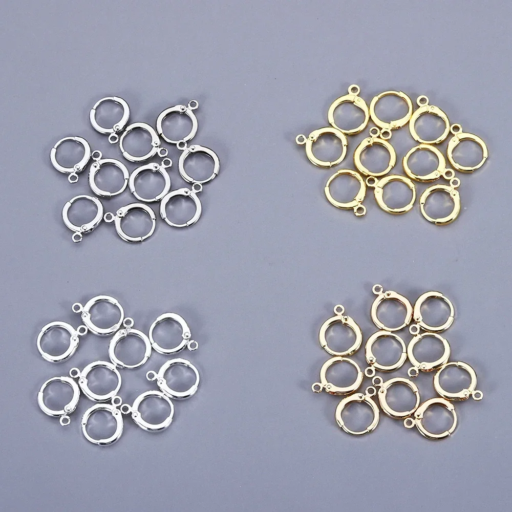 50/100pcs Fashion 14K/18K Gold Silver Plated French Earring Hooks Wire Settings DIY Jewelry Making Findings Accessories