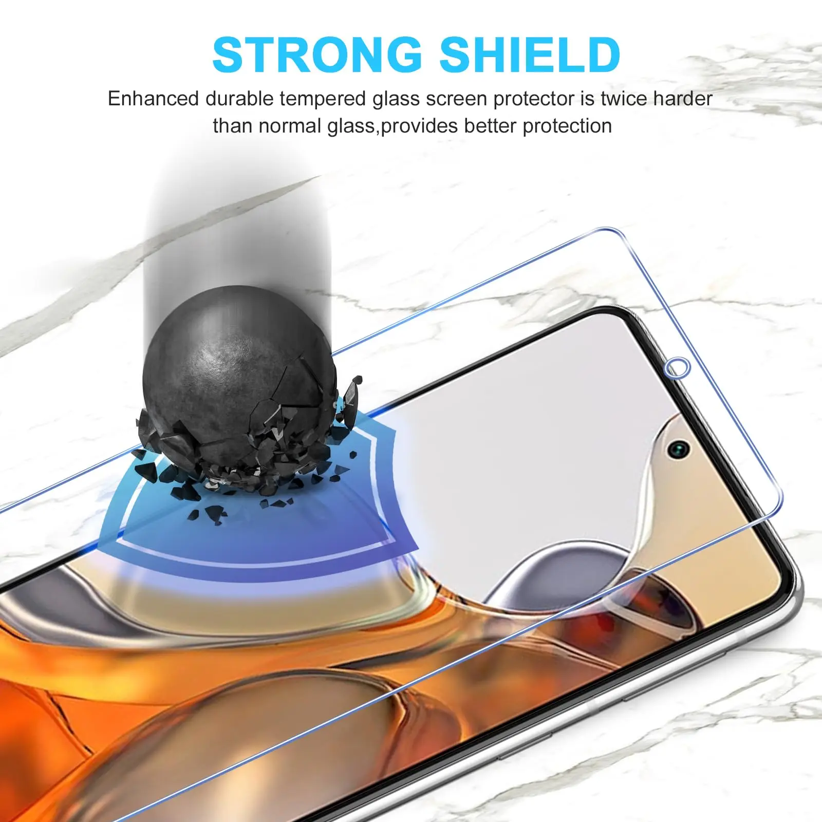 Ultra-Clear Tempered Glass Screen Protector - 9H Hardness, High Definition, Case-Friendly Design
