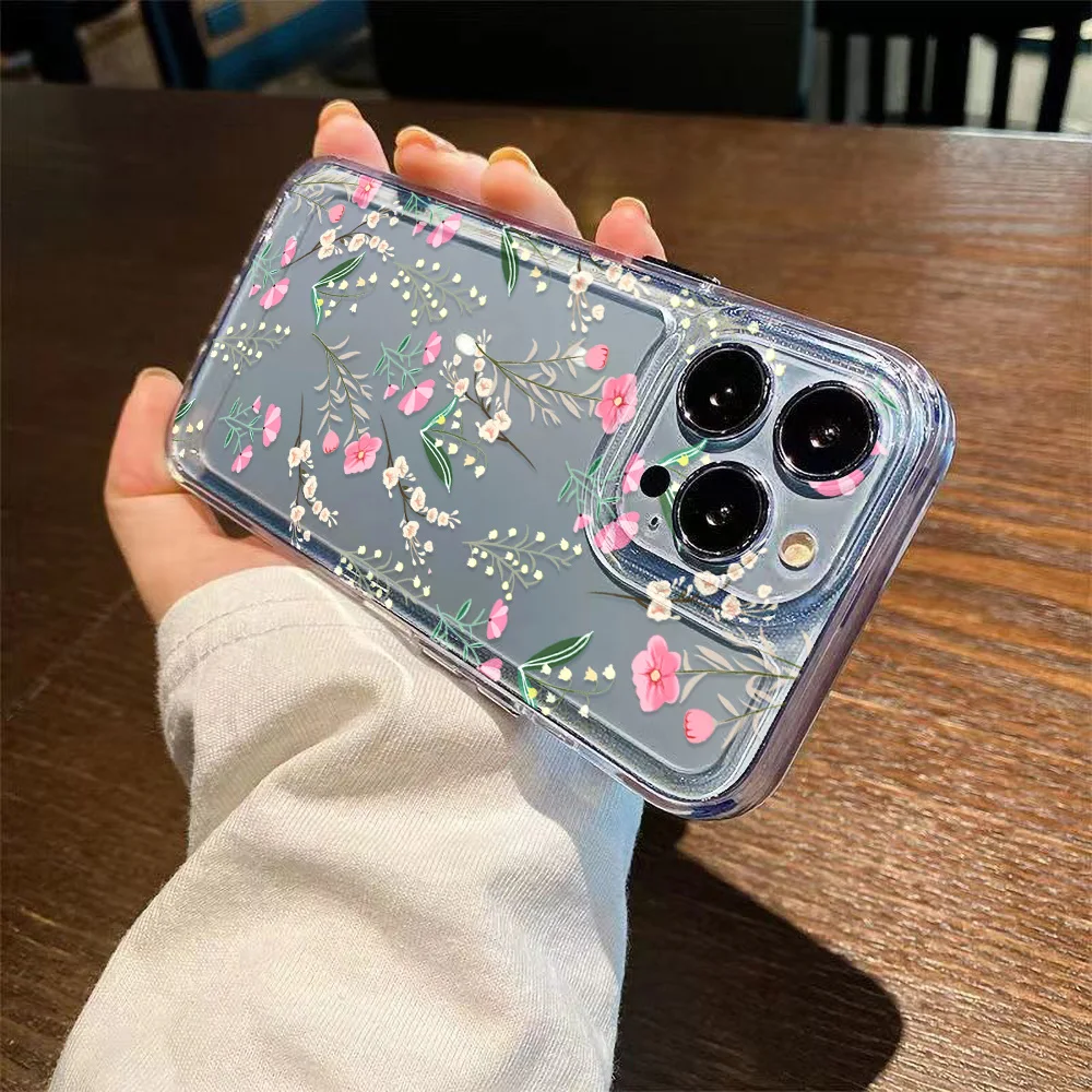 Premium Transparent Floral TPU Silicone Case - Soft and Elegant Protection
