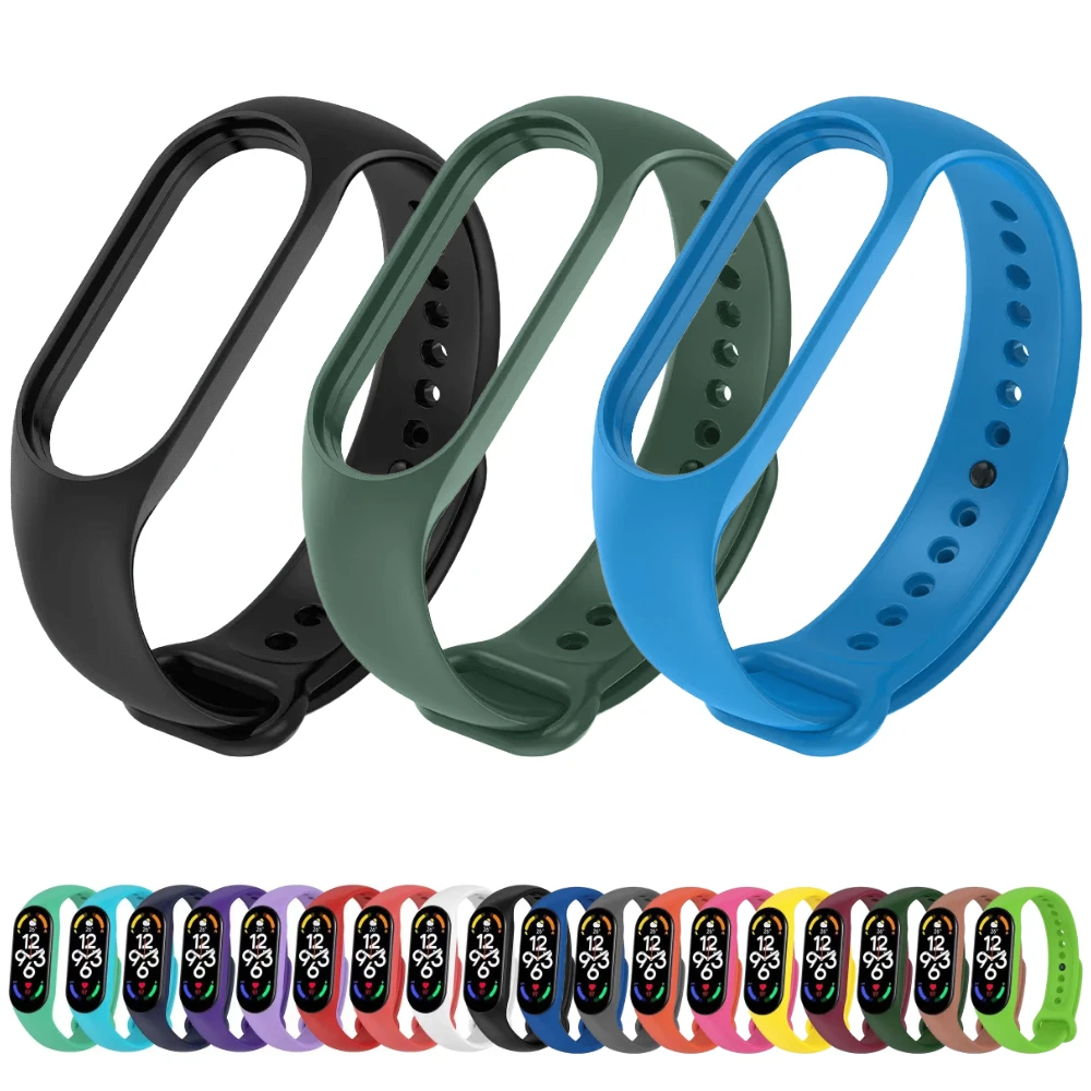 Cinturino In Silicone Per Xiaomi Mi Band 7 6 5 Nfc Sports Smart Bracciale Accessori Di Ricambio Cinturino Per Xiaomi Mi Band 6 5 4 3