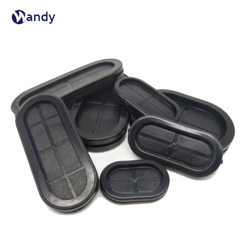 

Oval Rubber Grommet Blanking Hole Wiring Cable Gasket Black Rubber Seal Assortment Set For Protects Wire Cable Hardware Tool