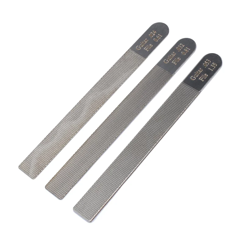 3Pc/Set Guitar Nut Files Fret Crowning Slot Filing Luthier Repair Tool Kit for Guitar Stringed