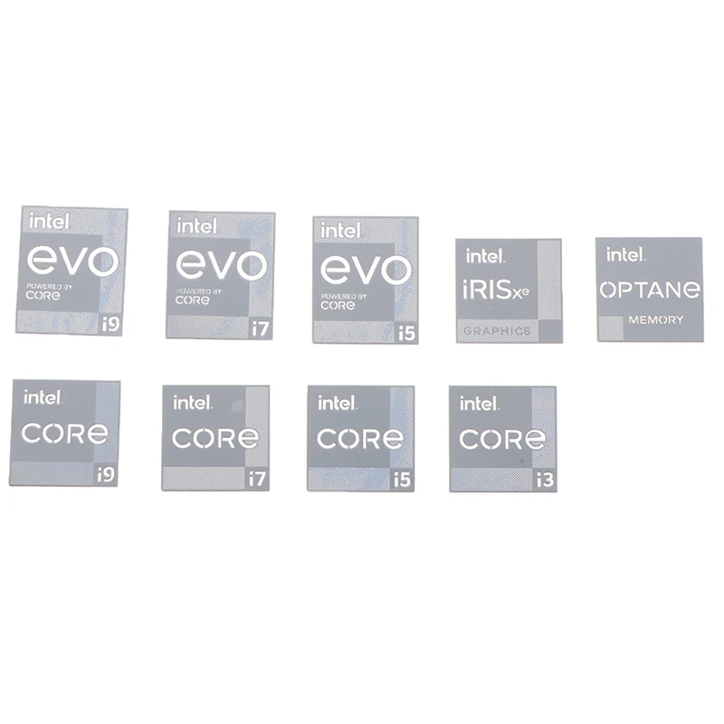 11th Generation Intel EVO CORE i9 i7 i5 i3 Sticker Metal Sticker Computer Label