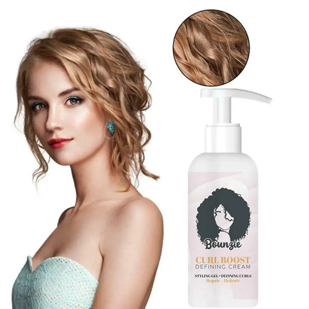 Elastic Volumizing Hair Cream, Anti-Frizz Curls Volumizing Natural Styling Hair Treatment Hairdressing Elastin