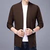 Autumn Winter Knitted Cardigan Men Fashion Slim Fit Sweater outerwear Mens Solid Color V Neck Casual Korean Knit Cardigan Man 6