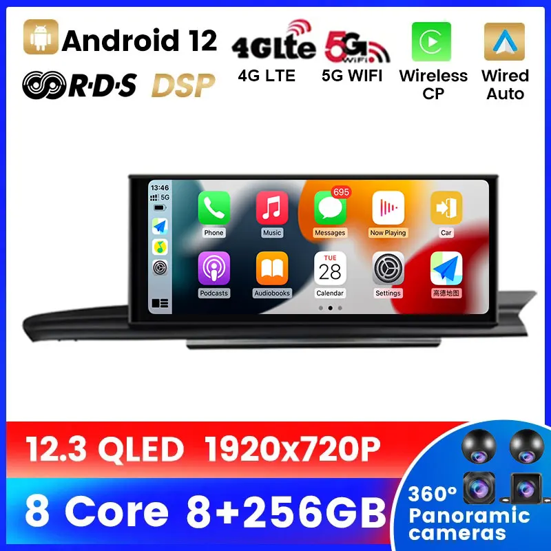 

12.3 Inch Android 12 For Audi A6 A6L A7 2012 - 2019 RHD Car Radio Multimedia Player BT Auto Audio GPS Navigation Stereo Receiver