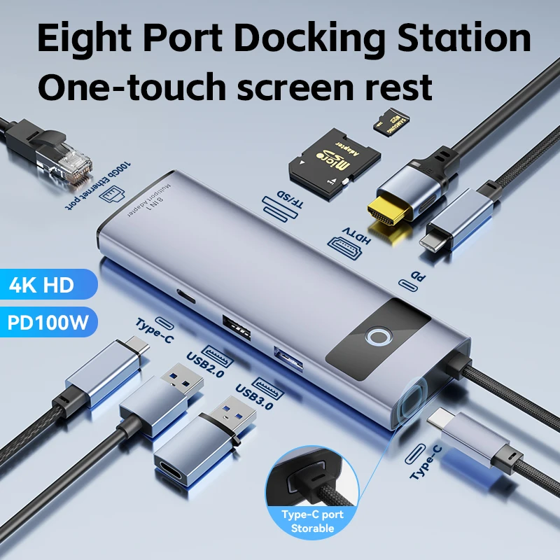 ƺ ο USB 3.0 2.0 , Ʈ , 4k HDMI ȣȯ, CŸ-̴ Ʈ, PD 100W 