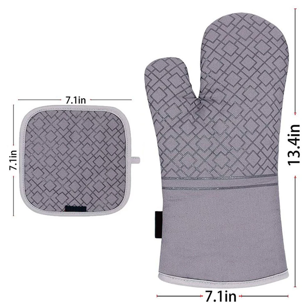 Kitchen Mitts Kids Heat Resistant Oven Gloves Microwave Baking Heat- resistant Pupils Red - AliExpress