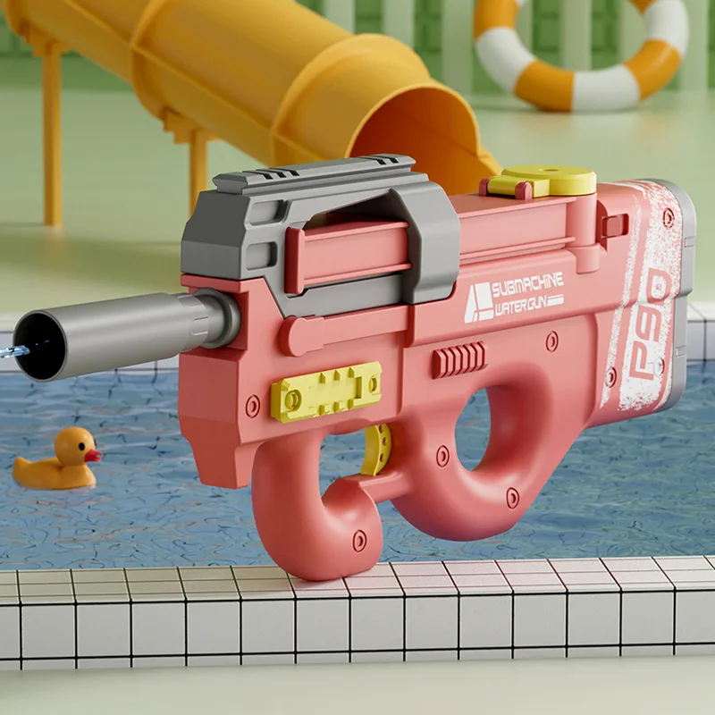 2024 New P90 Electric Water Gun Shooting Toy Fully Automatic Summer Beach Children's Outdoor Fun Toy Boys and Girls Adult Toy 3
