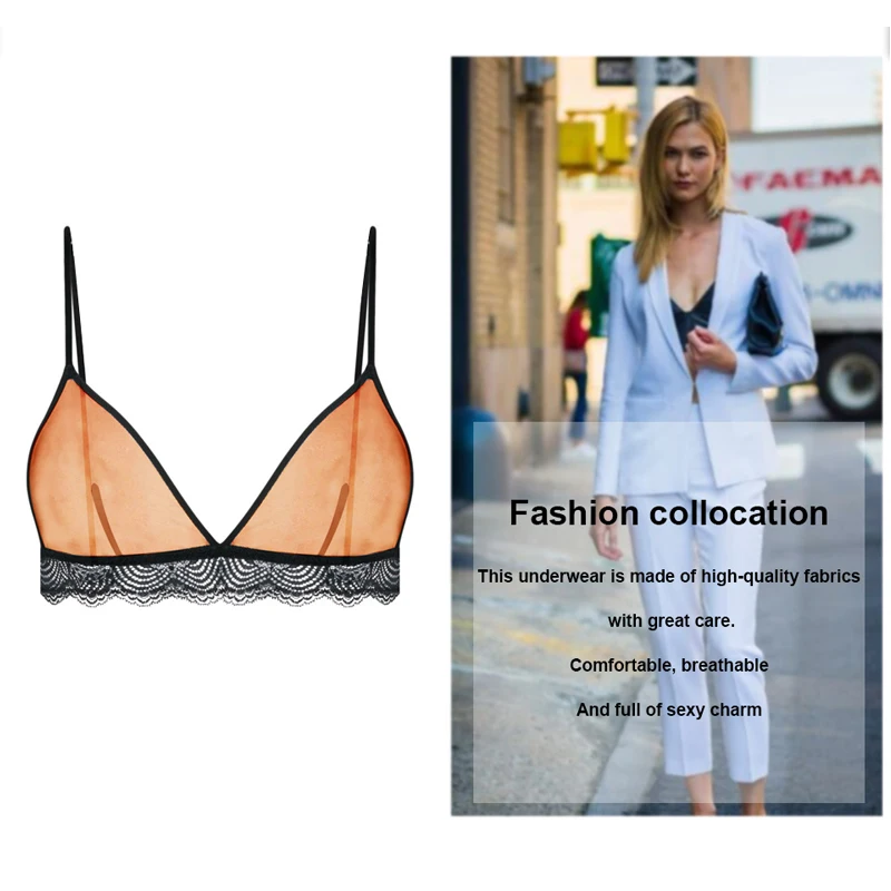 Transparent Bra for Women Thin Mesh See Through Bralette Underwear  Comfortable Lace Wire Free Secret Brassiere Erotic Lingerie - AliExpress