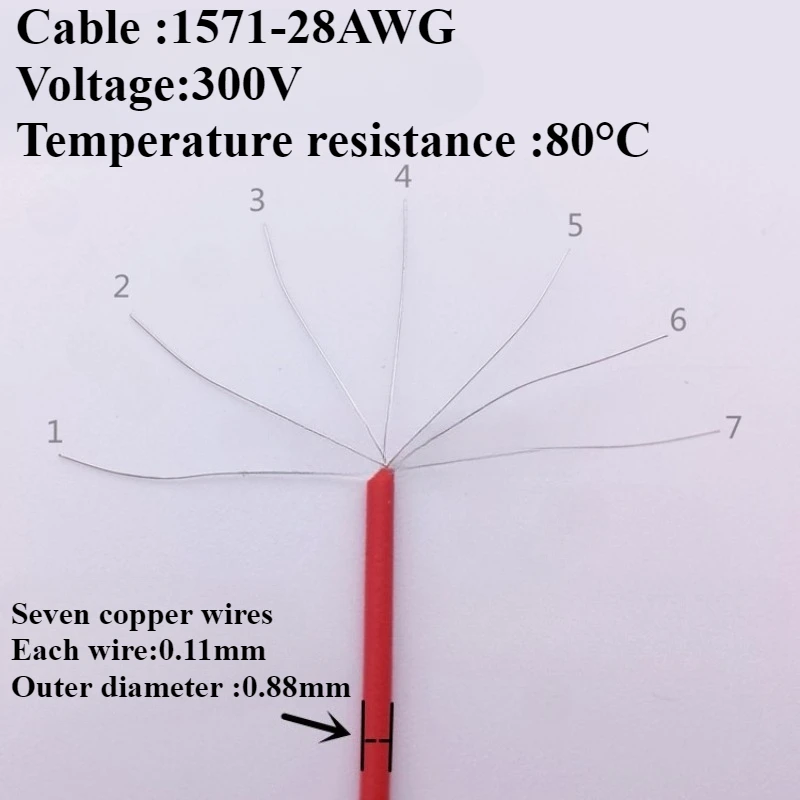 Câble Connecteur Ligne 15cm 28AWG Lot 10-50PCS Gris/Vert
