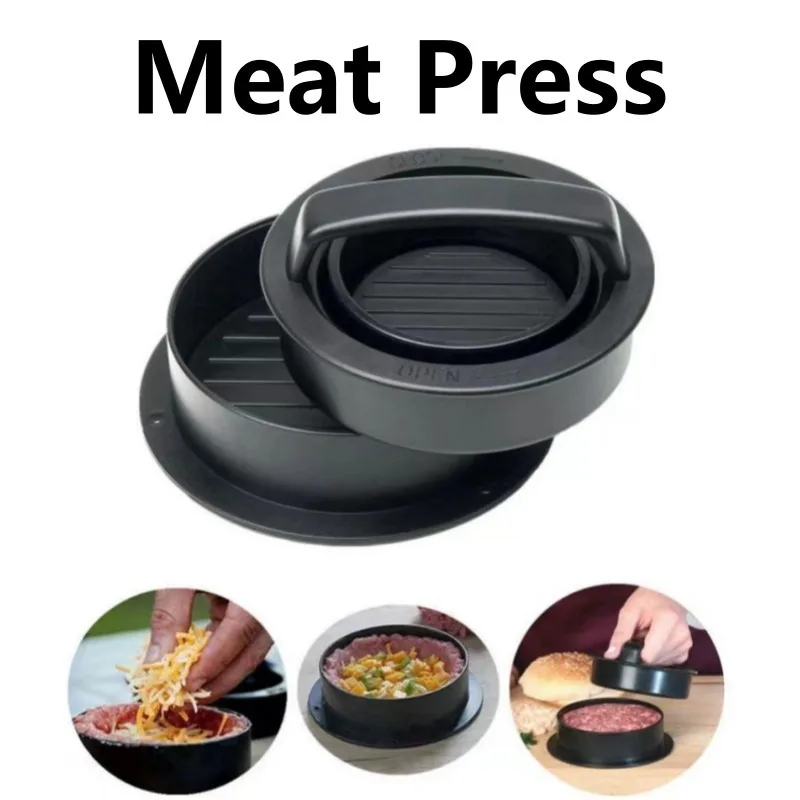 Hamburger Maker Press Food-Grade ABS Round Shape Non-Stick Stuffed Meat Beef Grill Burger Press Cutlet Mold Kitchen Gadgets