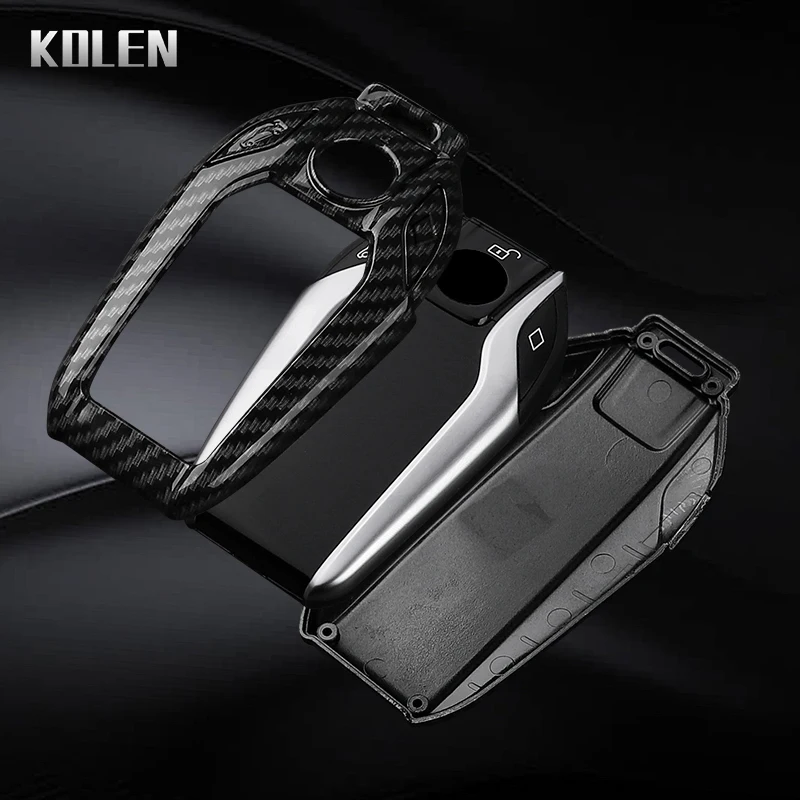 Premium ABS Carbon Fiber Car Key Case Cover