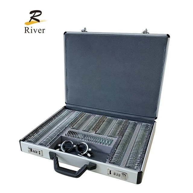 AISITESY Set Lenti Di Prova Optometria - 104 Lenti Con Telaio JS-104B, Vetro - Foto 10