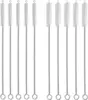 10pcs 6mm Drinking Straws Cleaning Brushes Stainless Steel Soft Hair Glass Tube Cleaner Reusable Straw Bottle Cleaning Tools 1