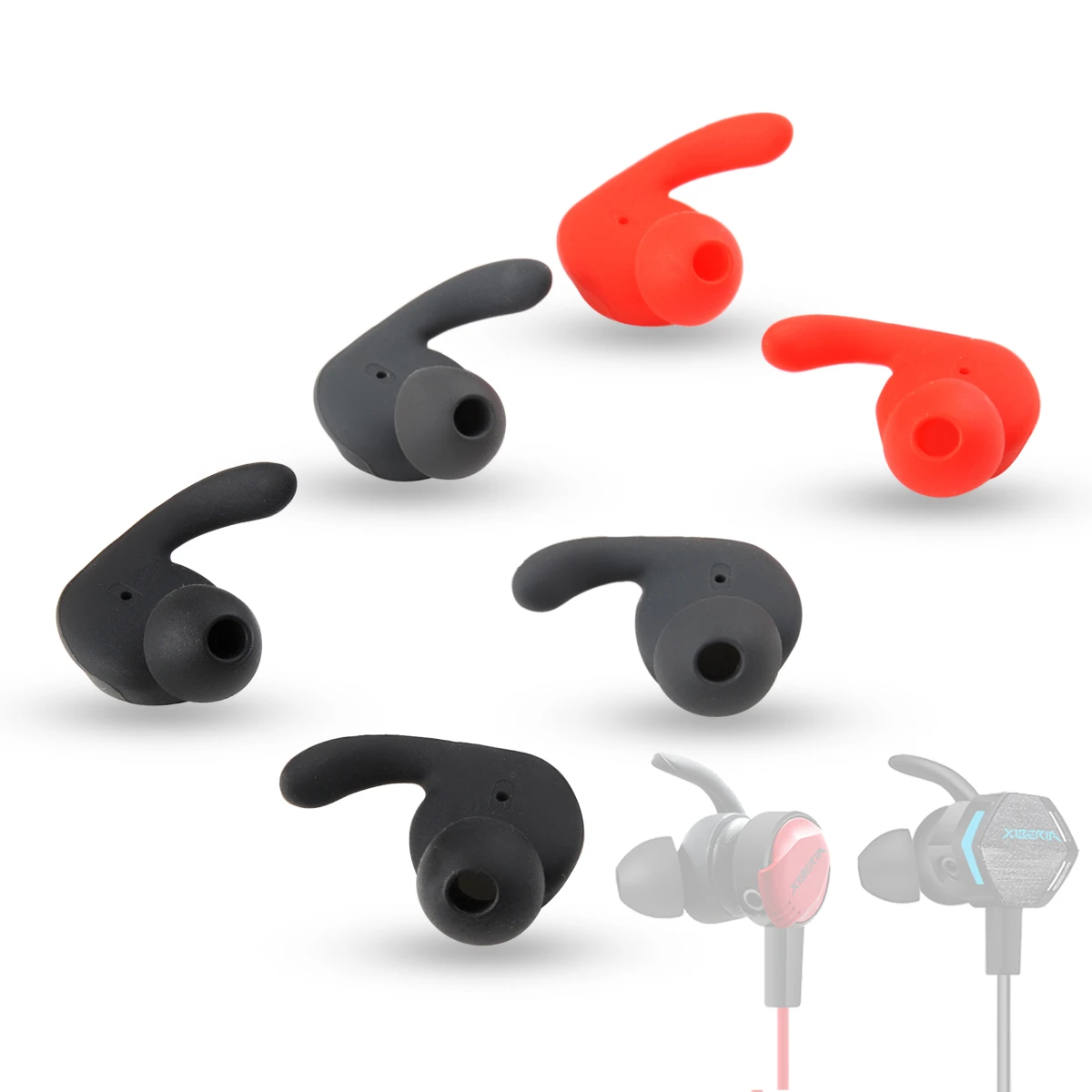 

3Pairs Silicone Ear Hook for XIBERIA MG1 Pro In-ear Earbuds Earhook Sport Anti-drop Eartips For MG2 Pro Headphone Ear Tips