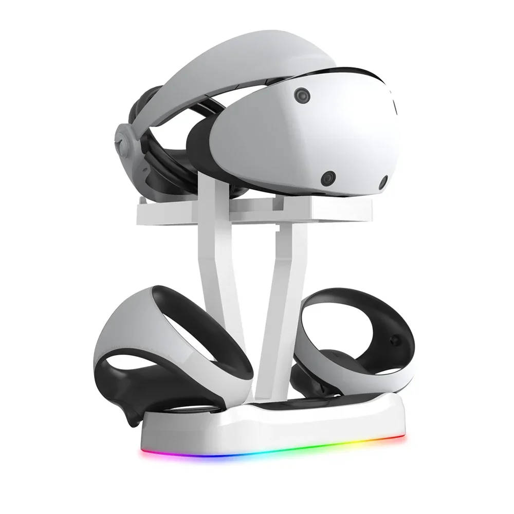 

Magnetic Suction Charging Dock Base for PS VR2 VR 2 With RGB Light Game Console Handle Charging Base VR Glasses Storage Stand