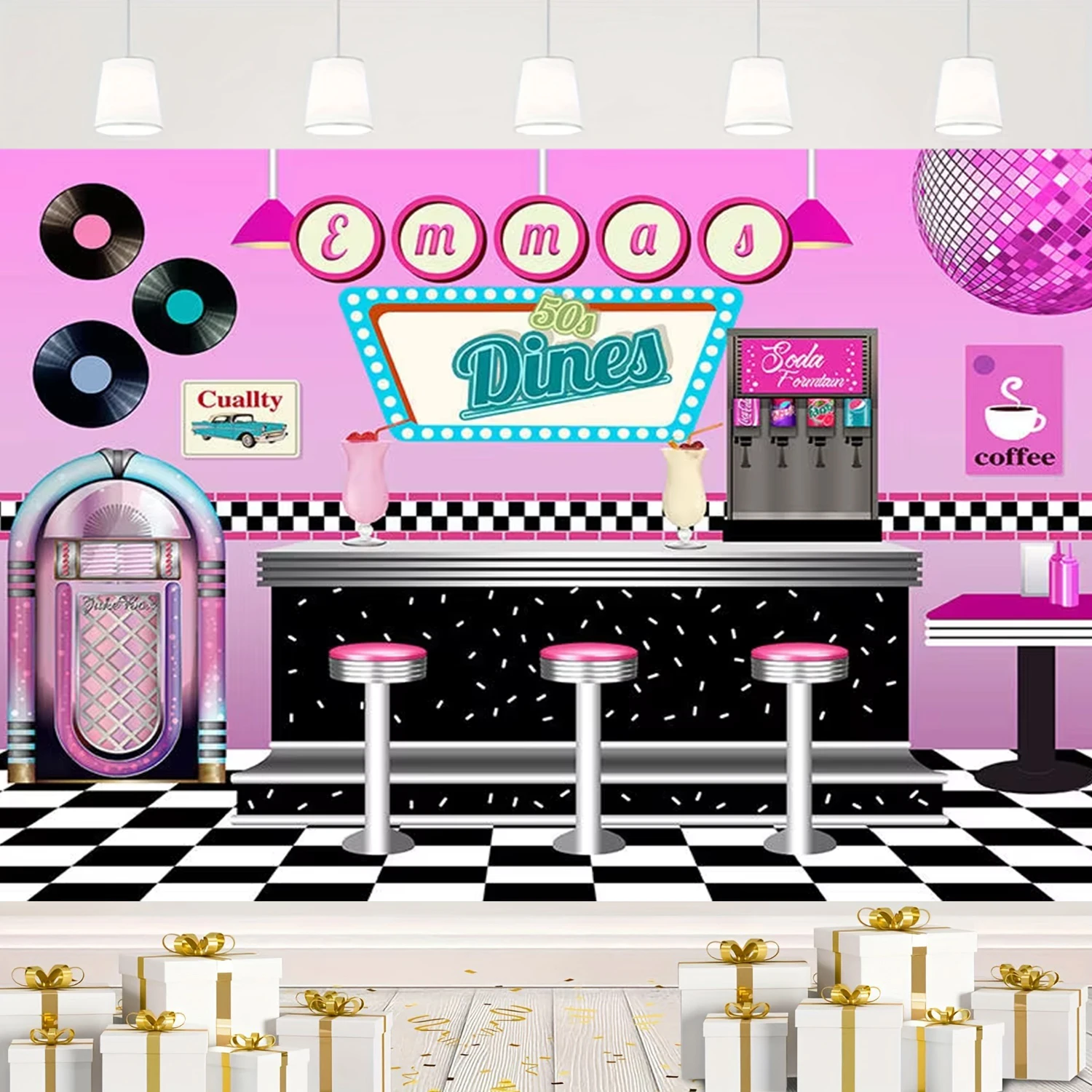 Festa Rock para Imprimir: O Fundo Perfeito para uma Celebração Retro que  Realmente Encanta, image size:1500x1500