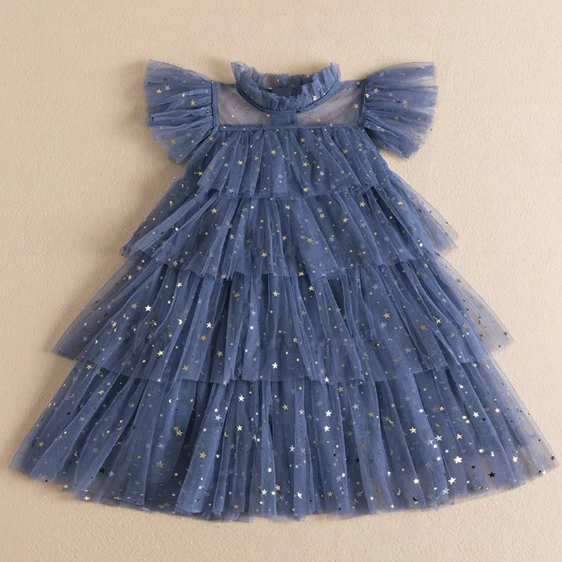 Girls Dress Sequin Party Costume For Children