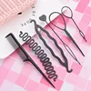 4-6Pcs/Set Black Basic Styling Tool Braid Hairstyle Twist Donut Bun Maker Hairpins For Women DIY Hair Styling Accessories 1