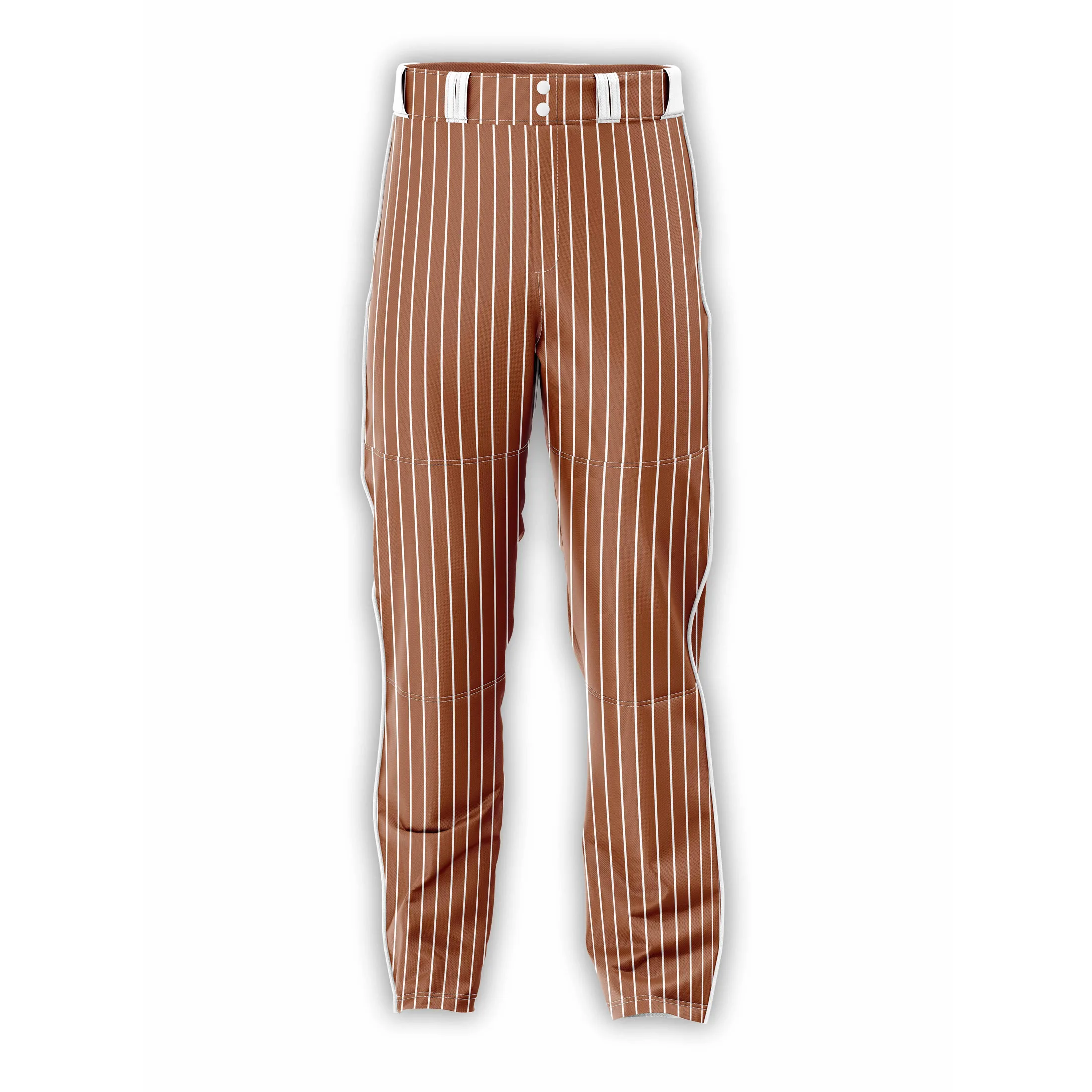 Sublimated Blank White Color Uniform Men's Full Length Stripes Baseball Pants