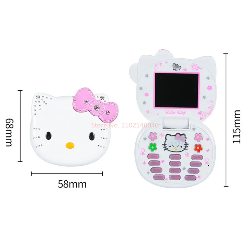New K688 Hello Kitty Cute Mini Girl Mobile Phone With Flip Cartoon