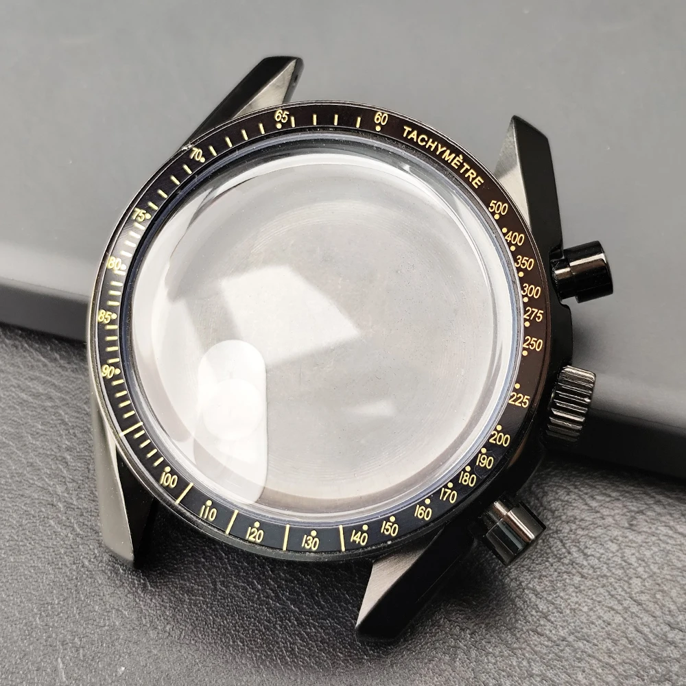 Elegant Silver/Black Metal Watch Case with Quartz Movement Compatibility and 32.5mm Dial - Ideal