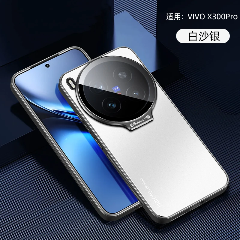 Premium Metal Lens Camera Holder Cover - Shockproof Matte Kickstand Protective Case Shell
