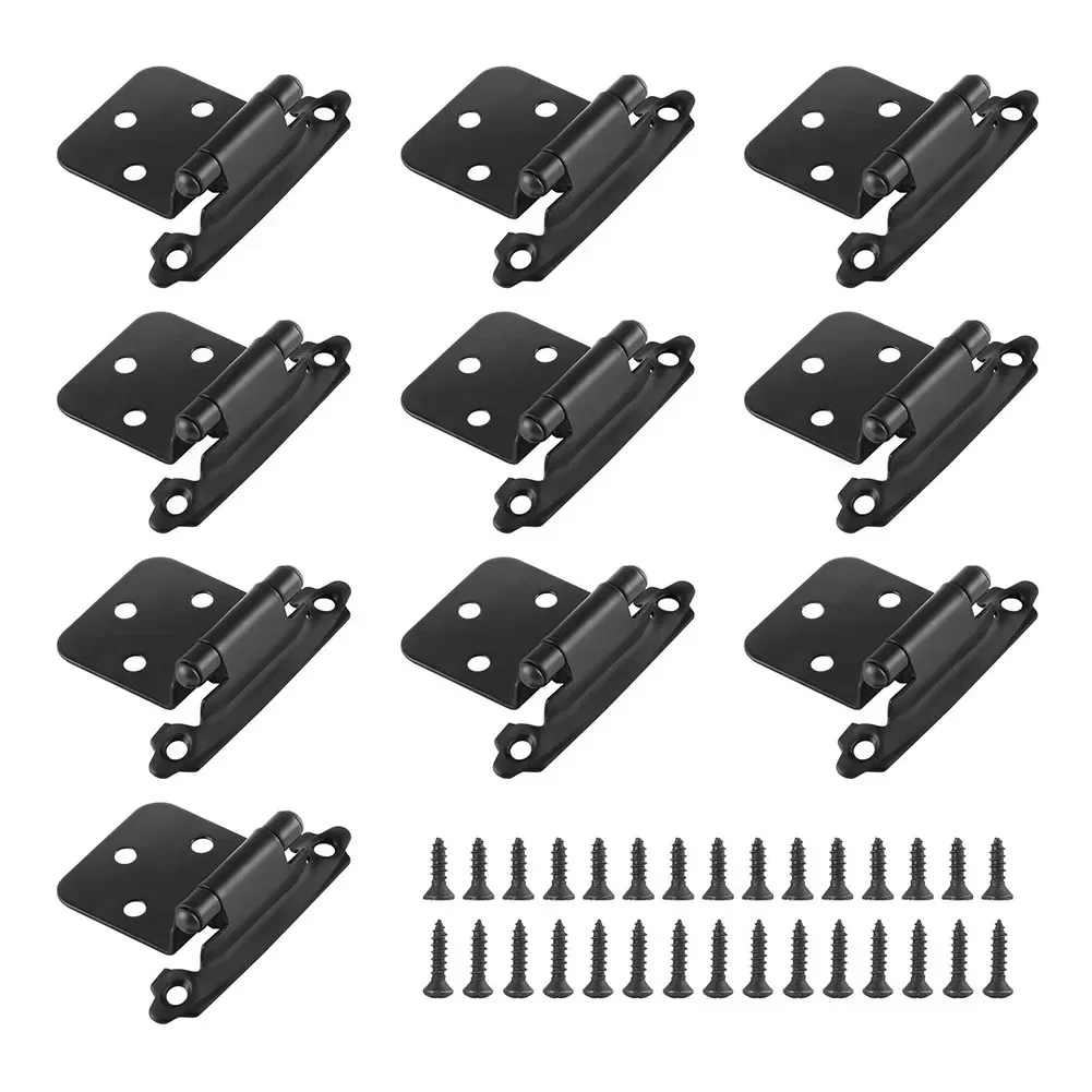 Self Closing Overlay Flush Cabinet Hinge Heavy Duty Door Cupboard Hinges For Household Decor Hardware furniture hinge cabinet door hinges cabinet hinges 10pcs