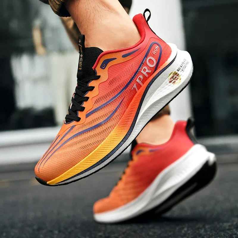 2024 New Summer Carbon Plate Friction Sound Racing Running Shoes for Both Men and Women, Couple Sports Shoes36-45 2