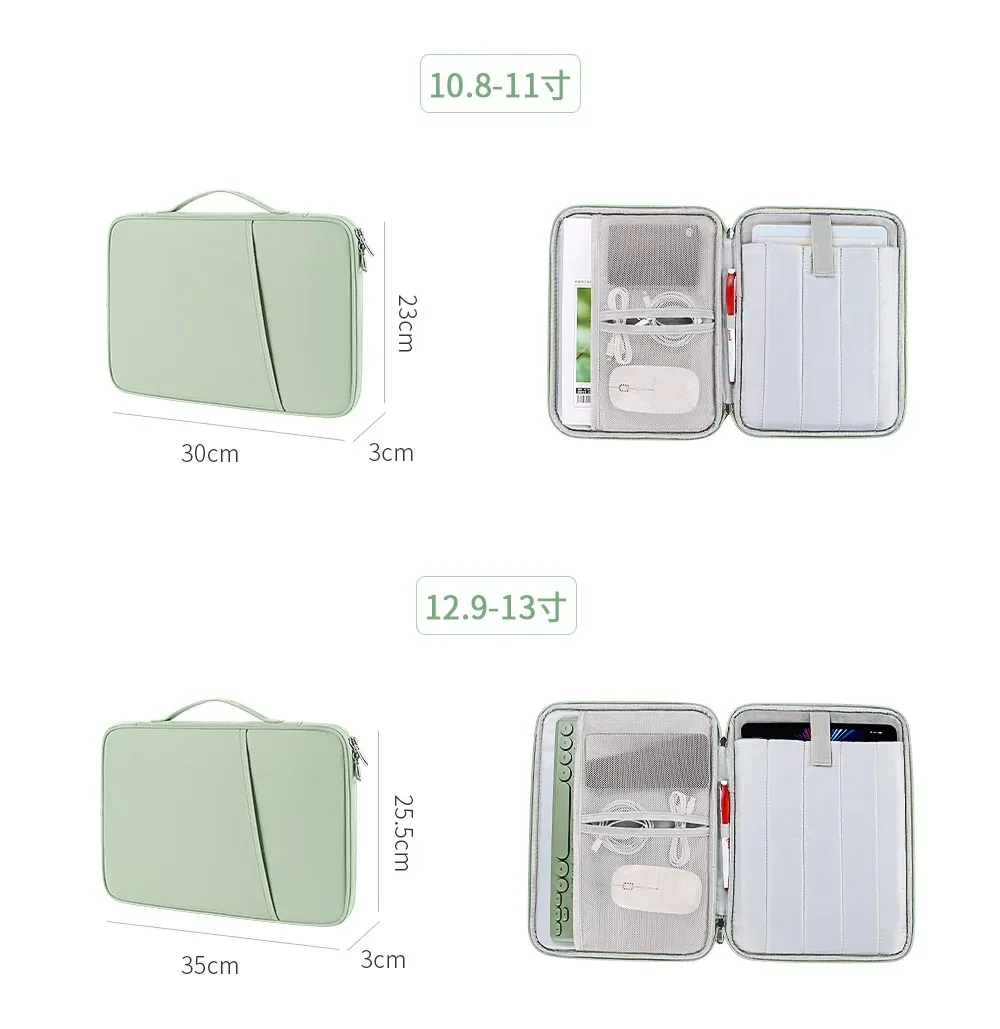 Versatile Protective Tablet and Laptop Sleeve (11-13 Inch) with Padded Carrying Case