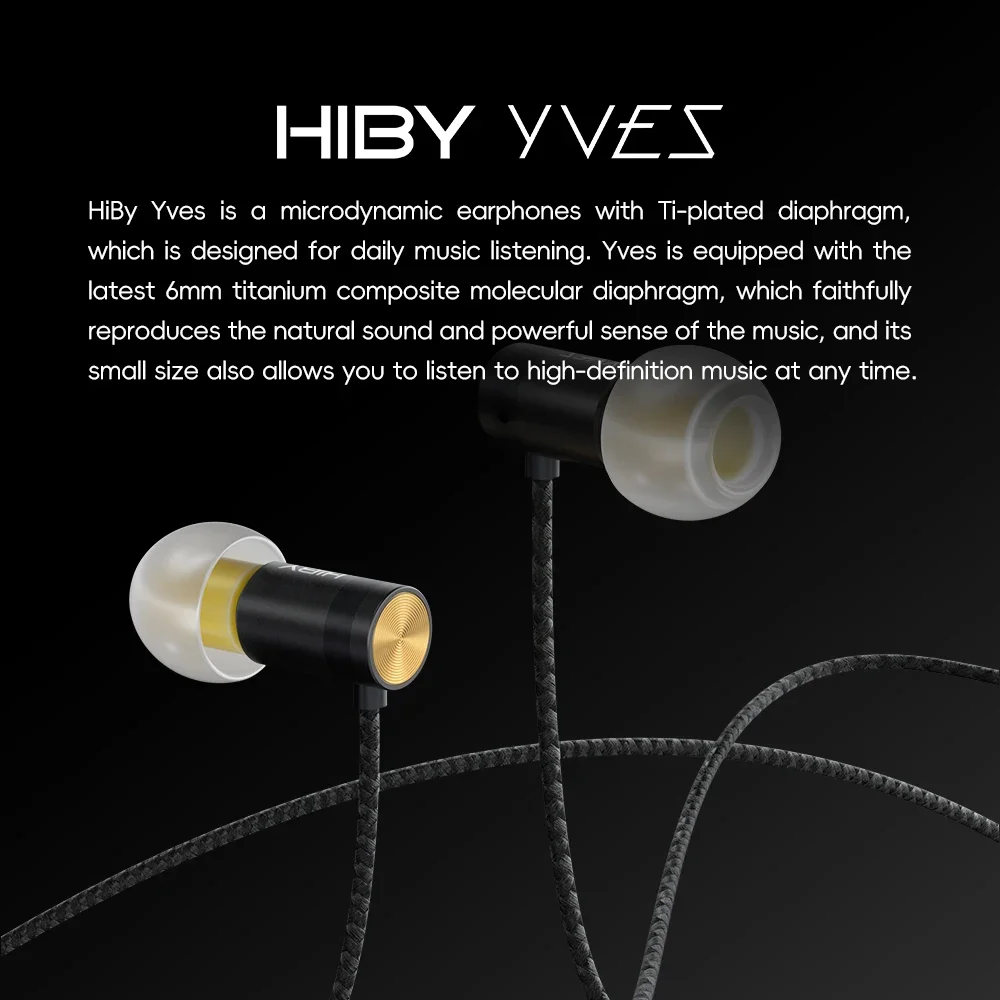 Titanium Plated Micro Dynamic HiFi Earphones with Noise Isolation