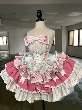 Princ Sle Lolita Dr Puffy Cake Skirt Sweet First Love  Dr Polyester And Spandex Fiber Casual Summer Dr 1