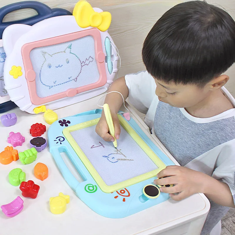 22*18cm Mini Magnetic Drawing Board with Pen Sketch Pad Doodle Writing  Tablet Children Baby Painting Toys Learning Whiteboard