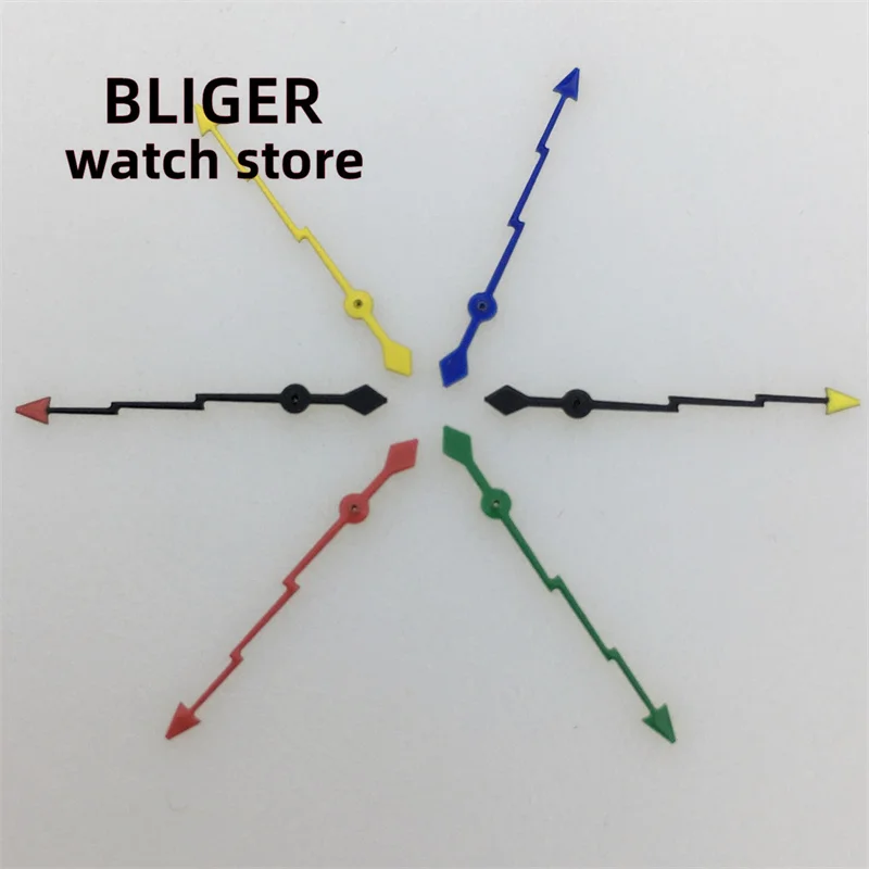 

BLIGER New Watch Pointer Single second hand Black Red Green Blue Lightning second hand fit NH34 NH35 NH36 NH37 NH38 NH39 movemen