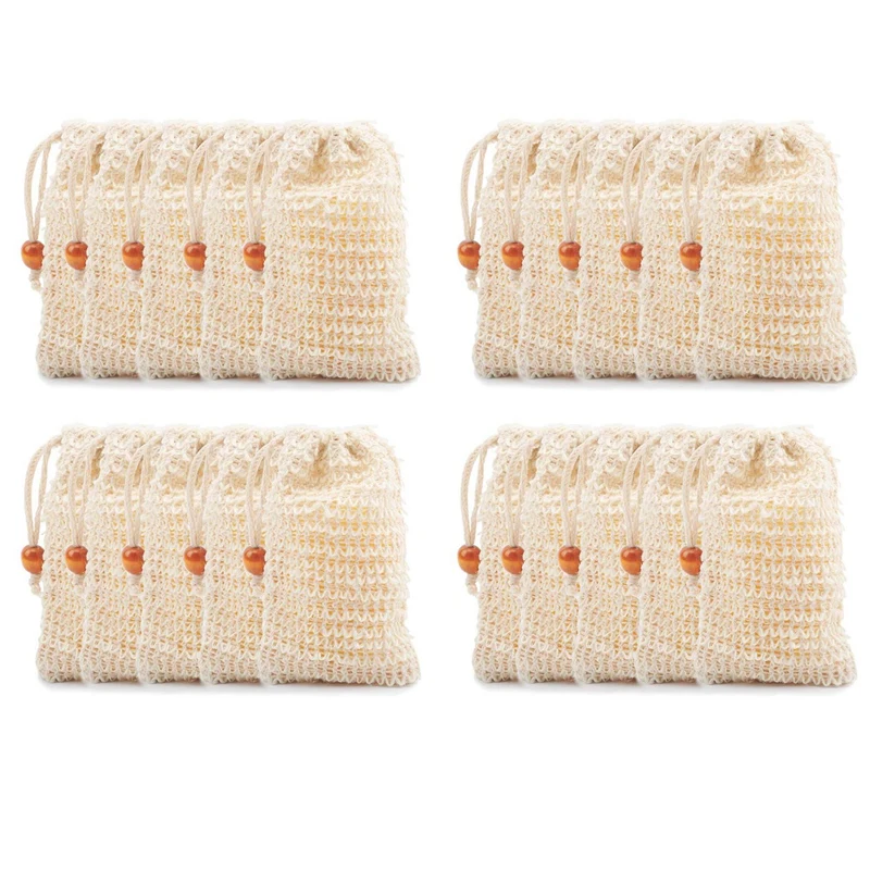 

Мешки для мыла для душа, 120 упаковок, мешочек для экономии мыла из натурального рами, сетчатый мешок для домашнего мыла с Кулиской