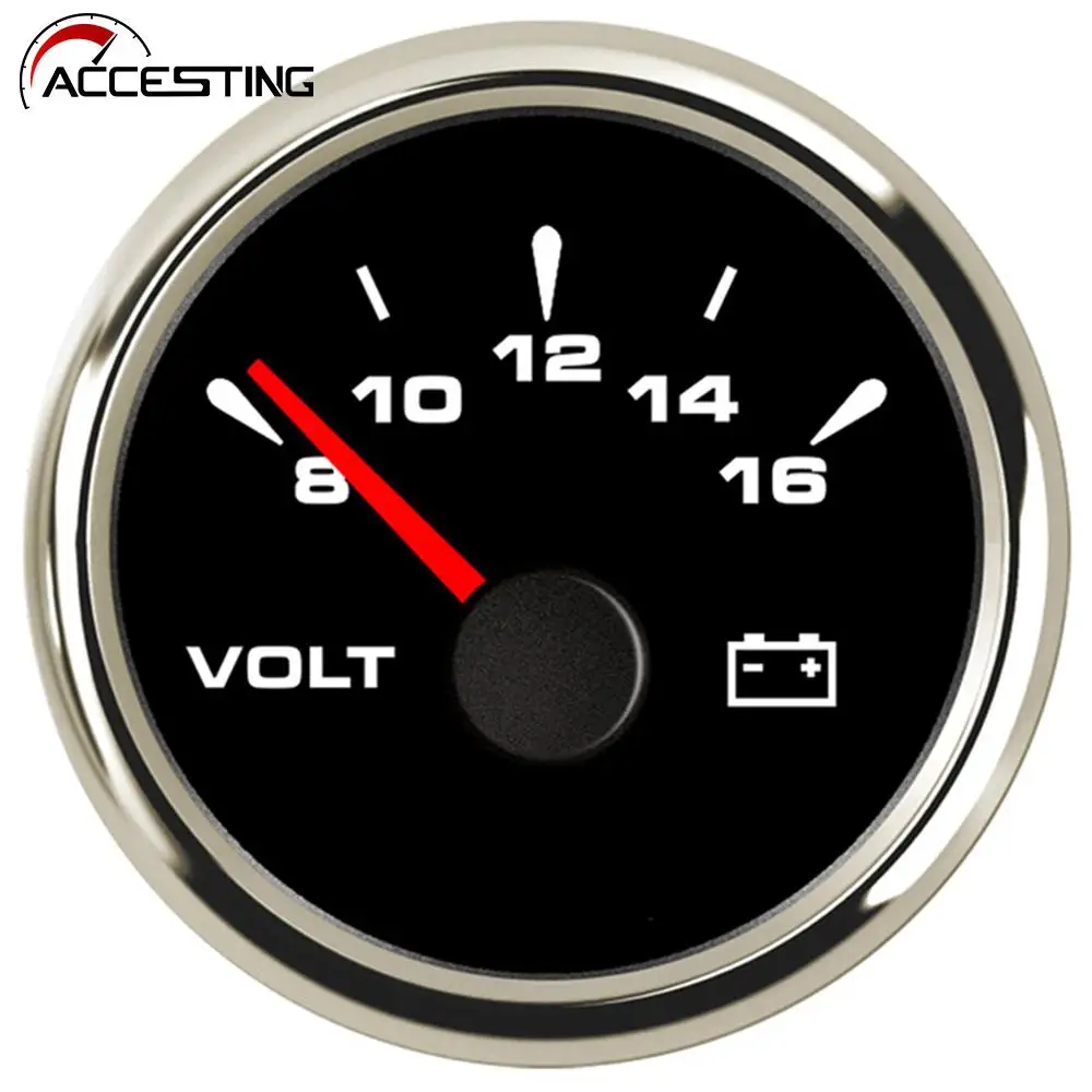 52mm Racing Car Volt Gauges Voltage Meter Gauge Voltmeters 9 32V for