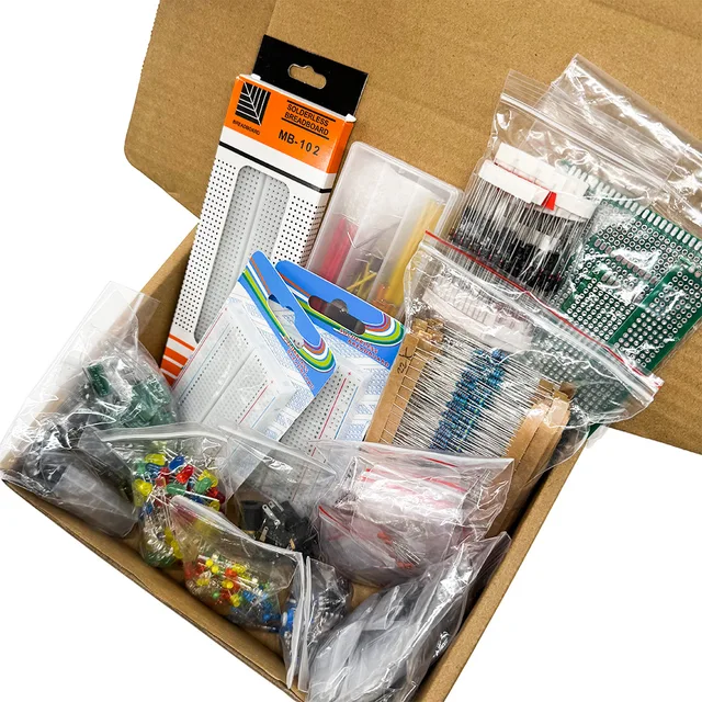 2110PCS Electronic Components Kit Ultimate Edition Various Common Capacitors Resistors T0-92 LED PCB Board DIP-IC Breadboard