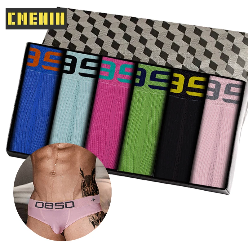 

6Pcs Comfortable Jockstrap Underwear Man Brief Fashion Cotton Innerwear Gay Sexy Men's Panties Briefs Men Underpants Cueca