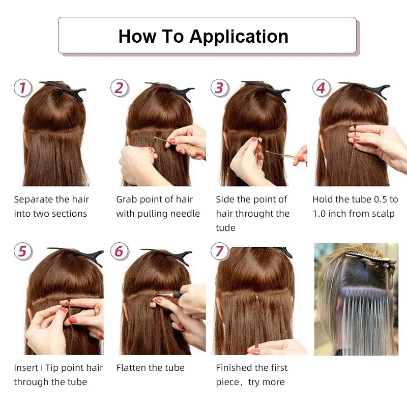 Natural Human Fusion I-Tip Hair Extensions: 50pcs/Set, Various Lengths & Colors Available - Image 6