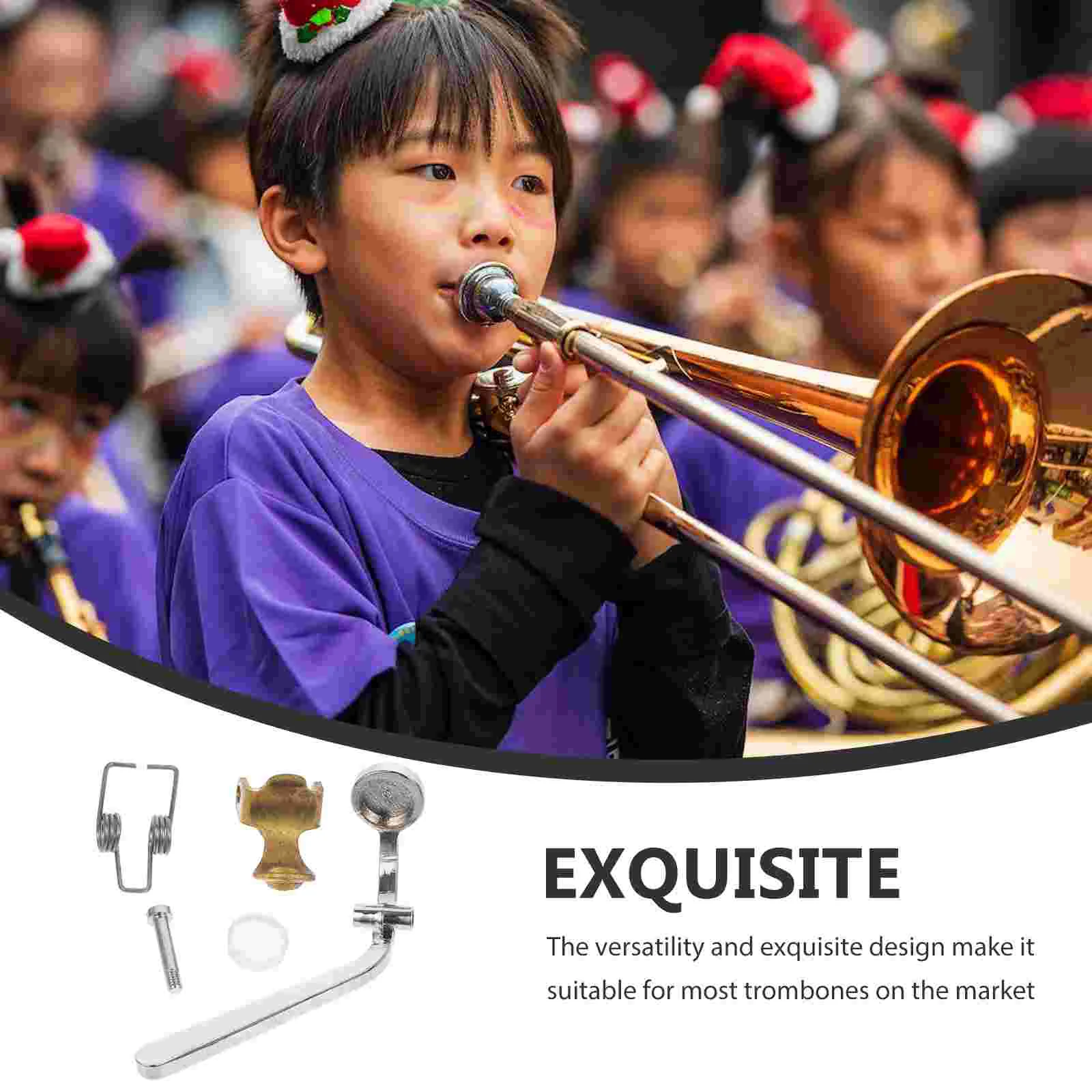 Trombone Accessories 1pc Durable Replace Drain Clique Bond Watergate Key Mounting Trombone Musical Instruments Long Tube Parts