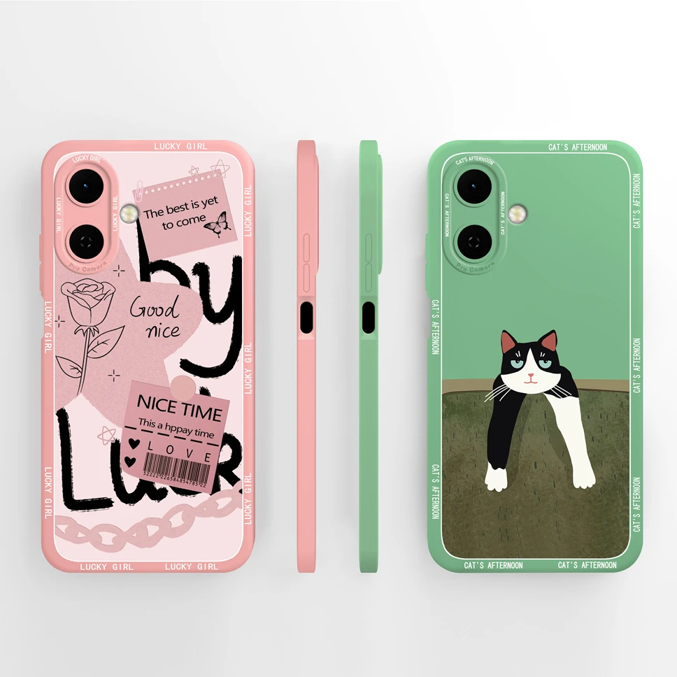 Floral Soft Silicone Phone Case with Full Coverage