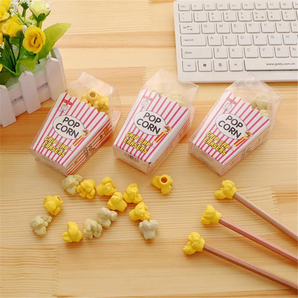 

12pcs/lot Cute Erasers Cute Stationery Pencil Rubbers Eraser Wipe Clean Without Leaving Marks Stationery School Supplies