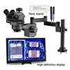 3.5-200X Simul-Focal Stereo Trinocular Microscope Set 4K 2K 1080P HDMI VGA USB TF Video Camera Clamp Folding Extension Type Base 5