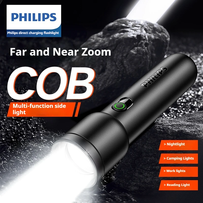 Lampe De Poche Porte-clés COB, 500 Lumens, Rechargeable, étanche
