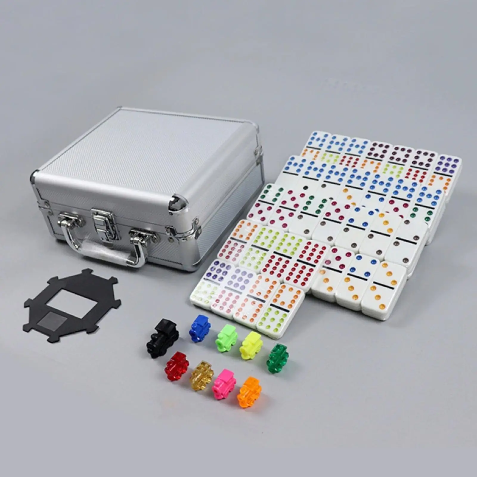 

Двойной 6-цветный точечный домино 91 плитка обучающая игрушка для детей путешествия Кемпинг